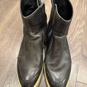 Stylish Black Leather Ankle Boots